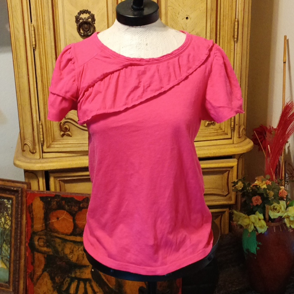 Womens Crewneck Fancy Tee Sz  Medium MARC Jacobs Dusty Rose Pink Shortsleeve